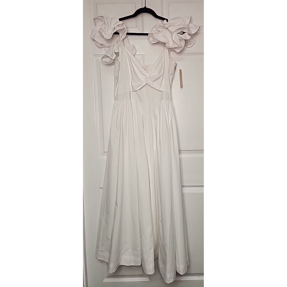 Cleobella Pasha Ankle Women XL White Maxi Dress w/pockets Minimalist Classic NWT